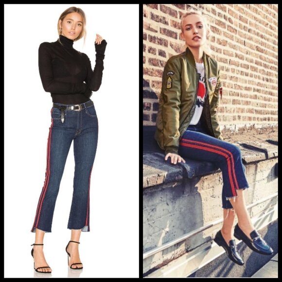 💕MOTHER💕 Insider Crop Step Fray Jeans ~ Speed Racer 26 - Picture 10 of 16